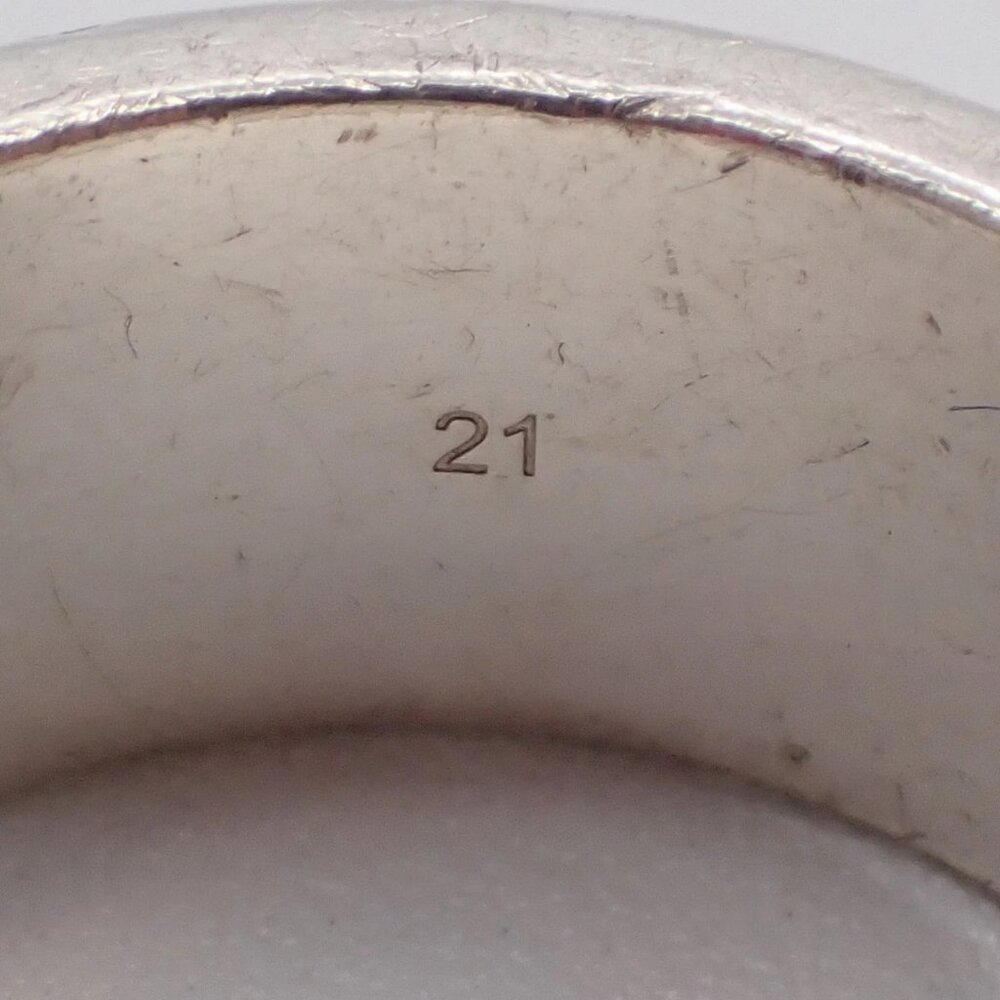 GUCCI G Logo Ring Silver 925 Size 21 Italy Accessory 07EG248 - Picture 6 of 12